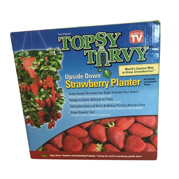 Topsy Turvy Upside Down Strawberry Planter  As Seen On TV  Easy Outdoor Gardenin - Picture 1 of 5